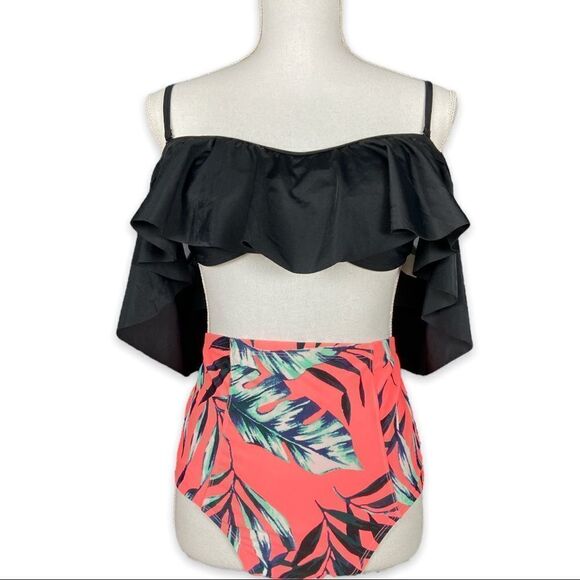 Two Piece Tropical Swimsuit  - Picture 1 of 4